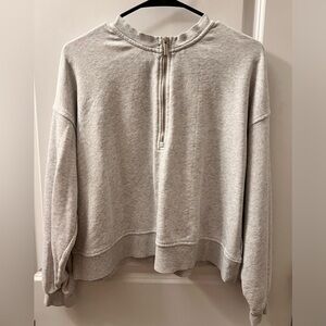 Old Navy Gray Long Sleeve Zippered Sweatshirt